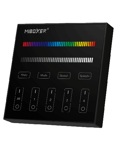 MiBoxer B3-B Telecomanda Panou 4 Zone RGB/RGBW, Negru