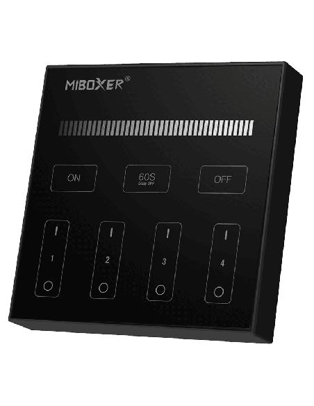 Miboxer B1-B Telecomanda panou 4 zone Monocolor, Negru