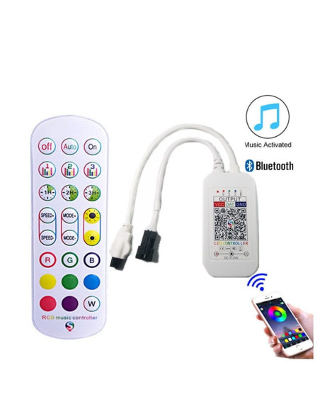 Controller muzical cu telecomanda 24 taste bluetooth 1 iesire pentru banda led digitala