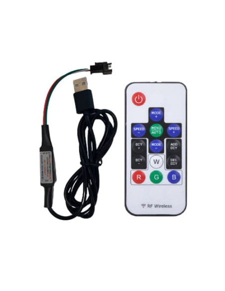 Controller cu telecomanda 14 taste pentru banda LED digitala, alimentare USB