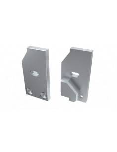 Capac terminal dreapta cu gaura pentru Profil Aparent tip I6 (Sticla 8mm)