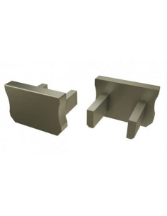 Capac terminal plastic fara gaura pentru Profil Aparent tip X Inox