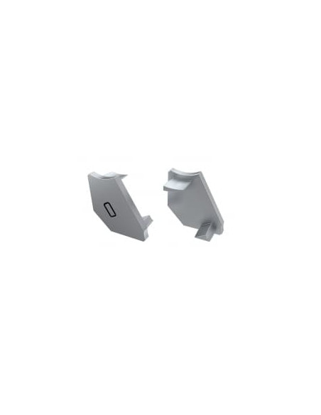Capac terminal plastic dreapta pentru Profil Aparent H Gri