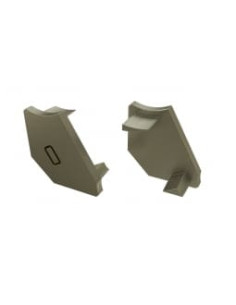 Capac terminal plastic stanga pentru Profil Aparent H Inox
