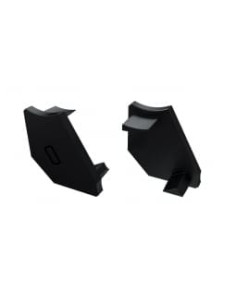 Capac terminal plastic stanga pentru Profil Aparent H Negru