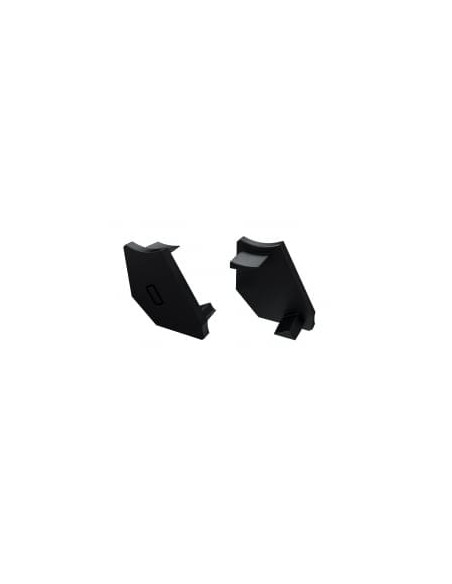 Capac terminal plastic stanga pentru Profil Aparent H Negru