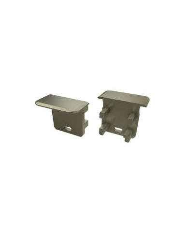 Capac terminal plastic cu gaura pentru Profil Aparent tip G , W Inox