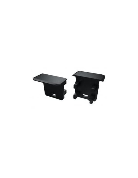 Capac terminal plastic cu gaura pentru Profil Aparent tip G , W Negru