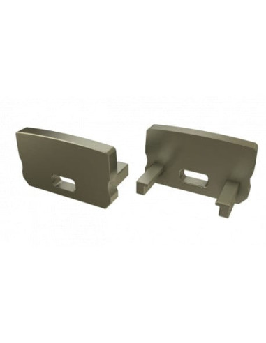 Capac terminal plastic cu gaura HIGH pentru Profil Aparent D Inox