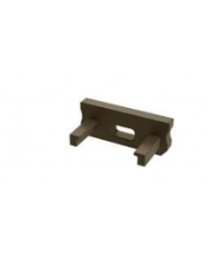 Capac terminal plastic BASIC cu gaura pentru Profil Aparent D Inox