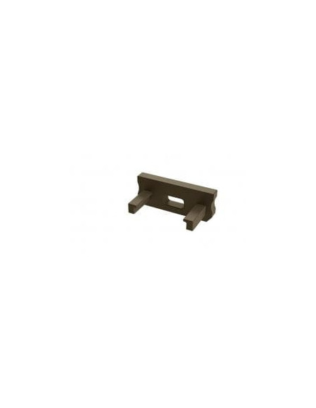 Capac terminal plastic BASIC cu gaura pentru Profil Aparent D Inox