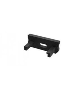 Capac terminal plastic BASIC cu gaura pentru Profil Aparent D Negru