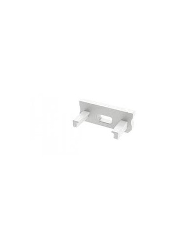 Capac terminal plastic BASIC cu gaura pentru Profil Aparent D Alb
