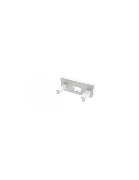 Capac terminal plastic BASIC cu gaura pentru Profil Aparent D Alb