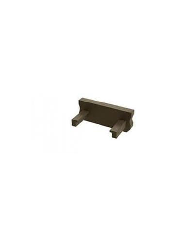 Capac terminal plastic BASIC fara gaura pentru Profil Aparent tip D Inox