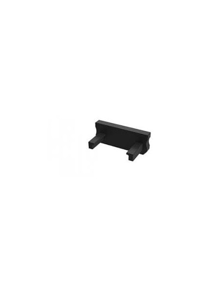 Capac terminal plastic BASIC fara gaura pentru Profil Aparent tip D Negru