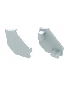 Capac teminal plastic fara gaura Profil Aparent C Alb