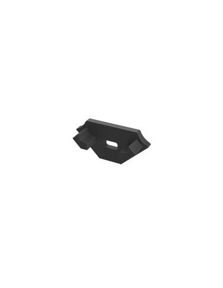 Capac terminal plastic cu gaura pentru Profil Aparent C Negru