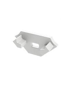 Capac terminal plastic cu gaura pentru Profil Aparent C Alb