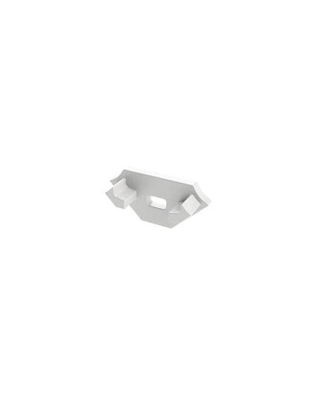 Capac terminal plastic cu gaura pentru Profil Aparent C Alb