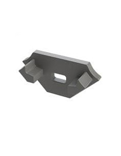 Capac terminal plastic cu gaura pentru Profil Aparent C Gri