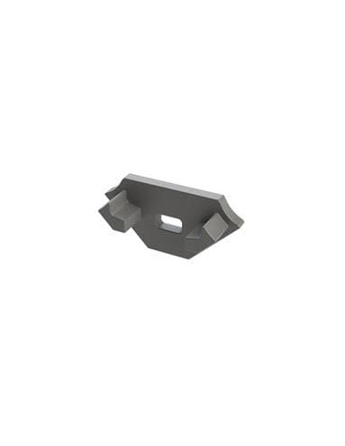 Capac terminal plastic cu gaura pentru Profil Aparent C Gri