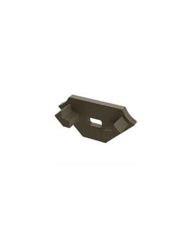 Capac terminal plastic cu gaura pentru Profil Aparent C Inox