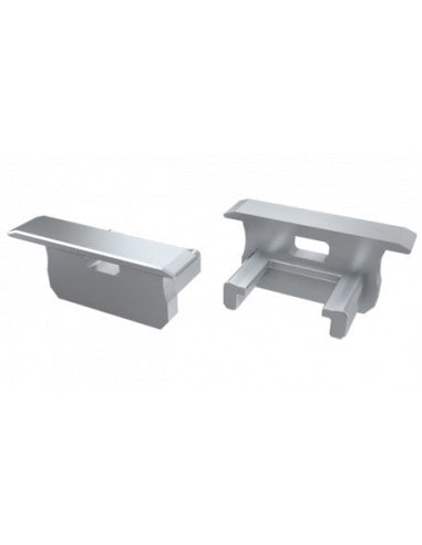 Capac terminal cu gaura  pentru Profil Aparent B tip 2 Gri