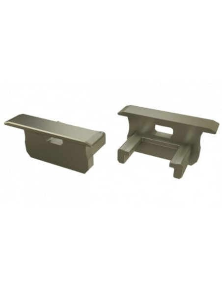 Capac terminal cu gaura  pentru Profil Aparent B tip 2 Inox