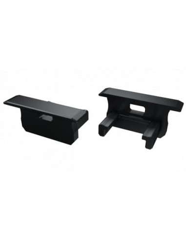 Capac terminal cu gaura  pentru Profil Aparent B tip 2 Negru