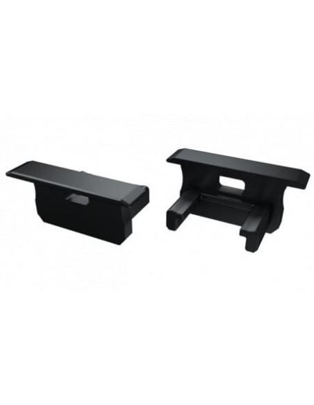 Capac terminal cu gaura  pentru Profil Aparent B tip 2 Negru