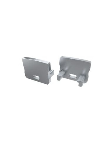 Capac terminal plastic HIGH cu gaura pentru Profil Aparent A Gri
