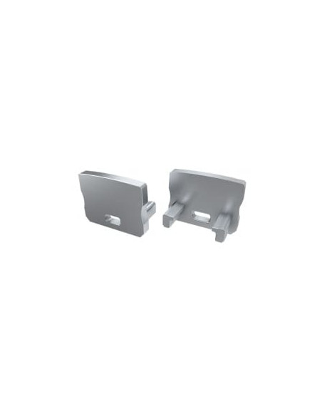 Capac terminal plastic HIGH cu gaura pentru Profil Aparent A Gri