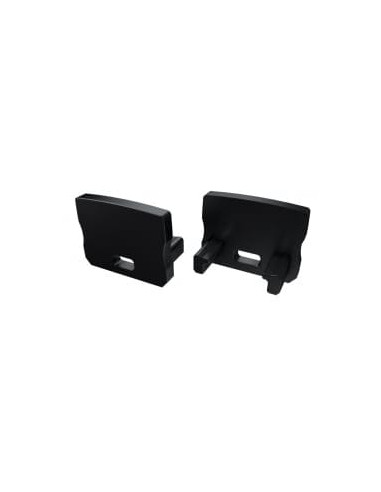Capac terminal plastic HIGH cu gaura pentru Profil Aparent A Negru