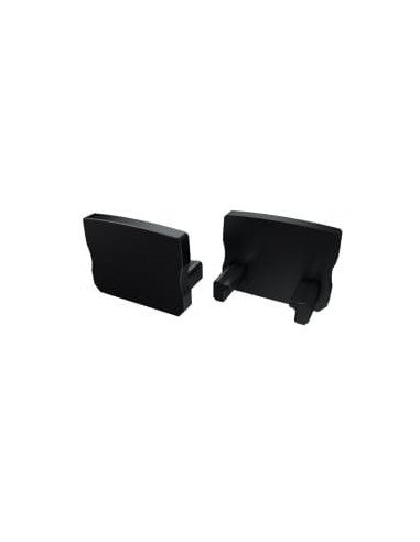 Capac terminal plastic HIGH fara gaura pentru Profil Aparent A Negru