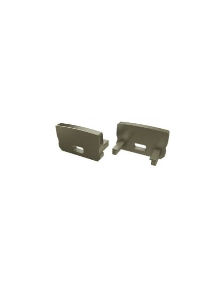 Capac terminal plastic Basic cu gaura pentru Profil Aparent A Inox