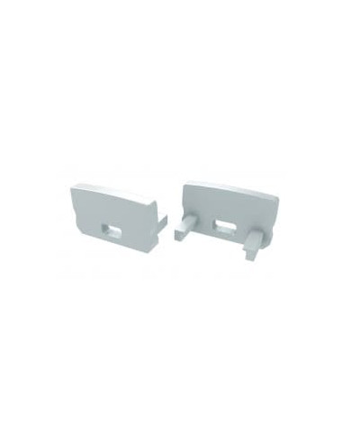 Capac terminal plastic Basic cu gaura pentru Profil Aparent A Alb