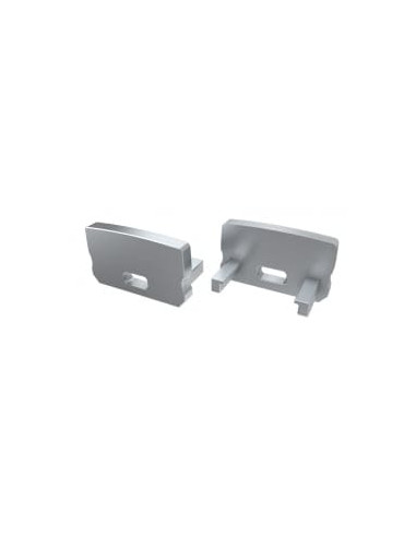 Capac terminal plastic Basic cu gaura pentru Profil Aparent A Gri