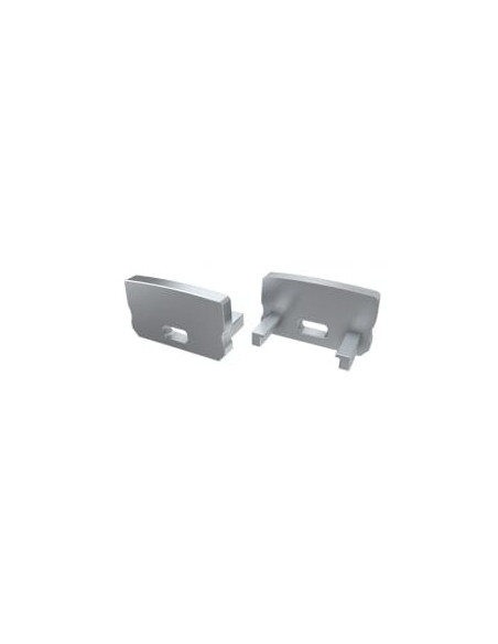 Capac terminal plastic Basic cu gaura pentru Profil Aparent A Gri