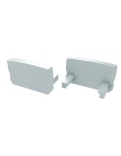 Capac terminal plastic Basic fara gaura pentru Profil Aparent A Alb