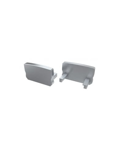Capac terminal plastic Basic fara gaura pentru Profil Aparent A Gri