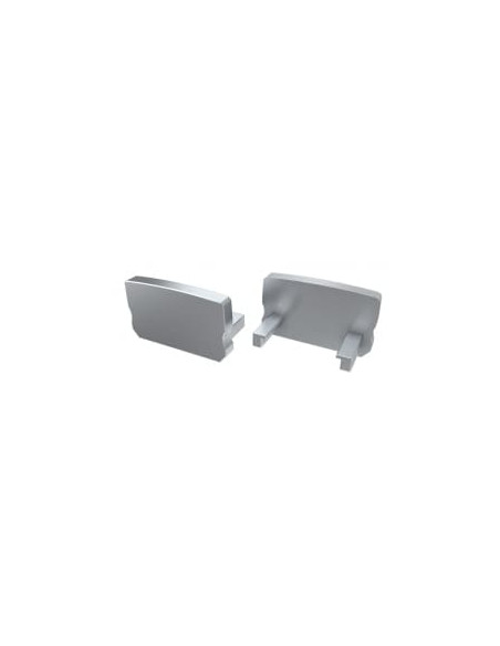 Capac terminal plastic Basic fara gaura pentru Profil Aparent A Gri