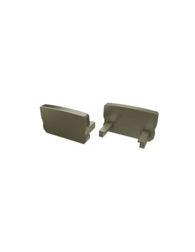 Capac terminal plastic Basic fara gaura pentru Profil Aparent A Inox
