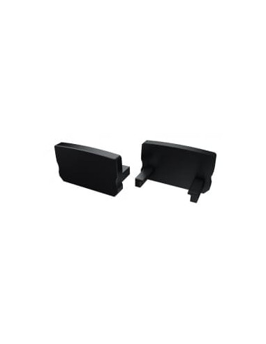 Capac terminal plastic Basic fara gaura pentru Profil Aparent A Negru