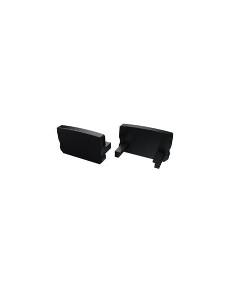 Capac terminal plastic Basic fara gaura pentru Profil Aparent A Negru