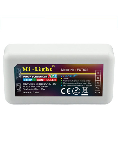 Miboxer FUT037 Controller inteligent 2.4GHz RF pentru banda LED RGB 1 Canal 10A