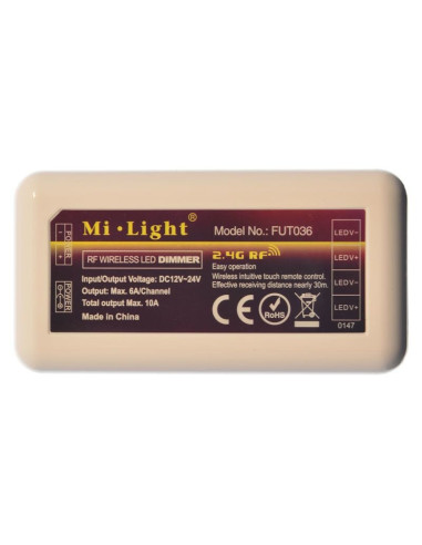 Miboxer FUT036 Controller 2.4GHz RF pentru banda LED Monocolor 1 Canal 10A