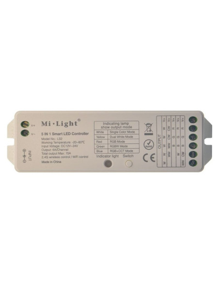 Miboxer LS2 Controller inteligent universal 5in1 2.4GHz Wireless RF pentru banda LED RGB, RGBW si RGBWW 15A