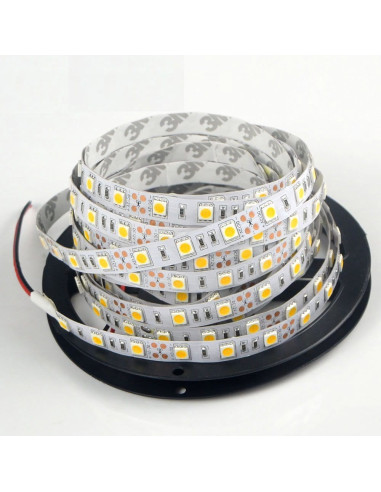 Banda led Alb Cald 5050 60led/m ip20, 12v, 5 metri