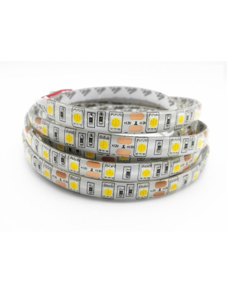 Banda LED Alb Cald 5050 Waterproof 12v IP65, 5metri